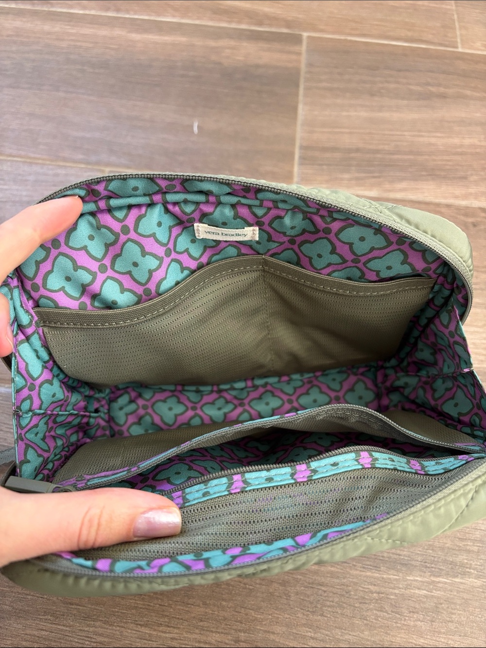 Vera Bradley Quilted Travel Organizer Pouch / Makeup Bag